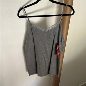 Merona Gray Lace Trim Cami